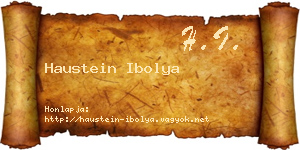 Haustein Ibolya névjegykártya